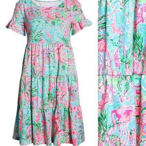 Lilly Pulitzer Bali Tiered Dress XL Pink